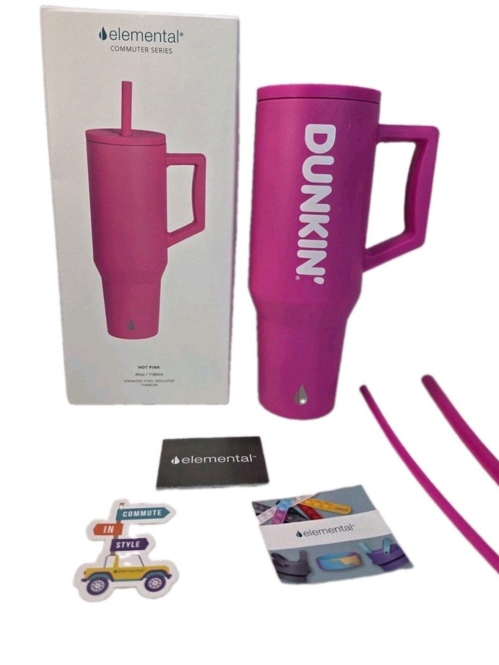 Dunkin Donuts "Dunk-Kings" Elemental Commuter Series 40 oz Tumbler. NWT